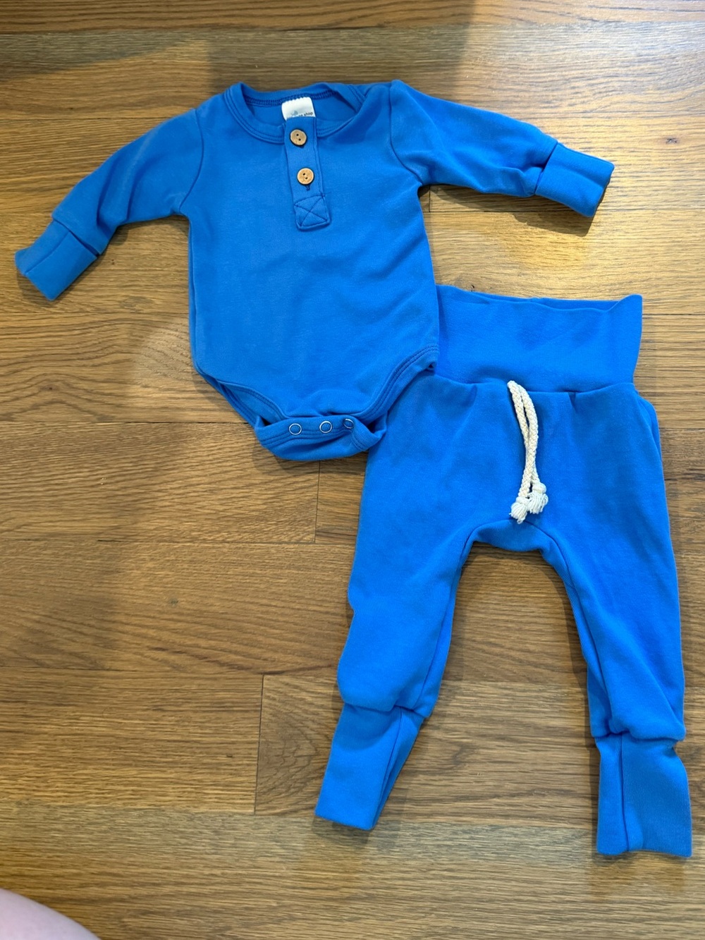 Blue Baby Matching Set - Long Sleeve Bodysuit & Pants